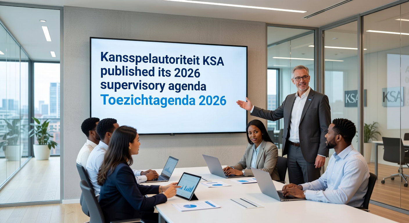 Afbeelding van KSA-medewerkers die een netwerk analyseren rond gokautomatenroutes, met pijlen naar illegale circuits