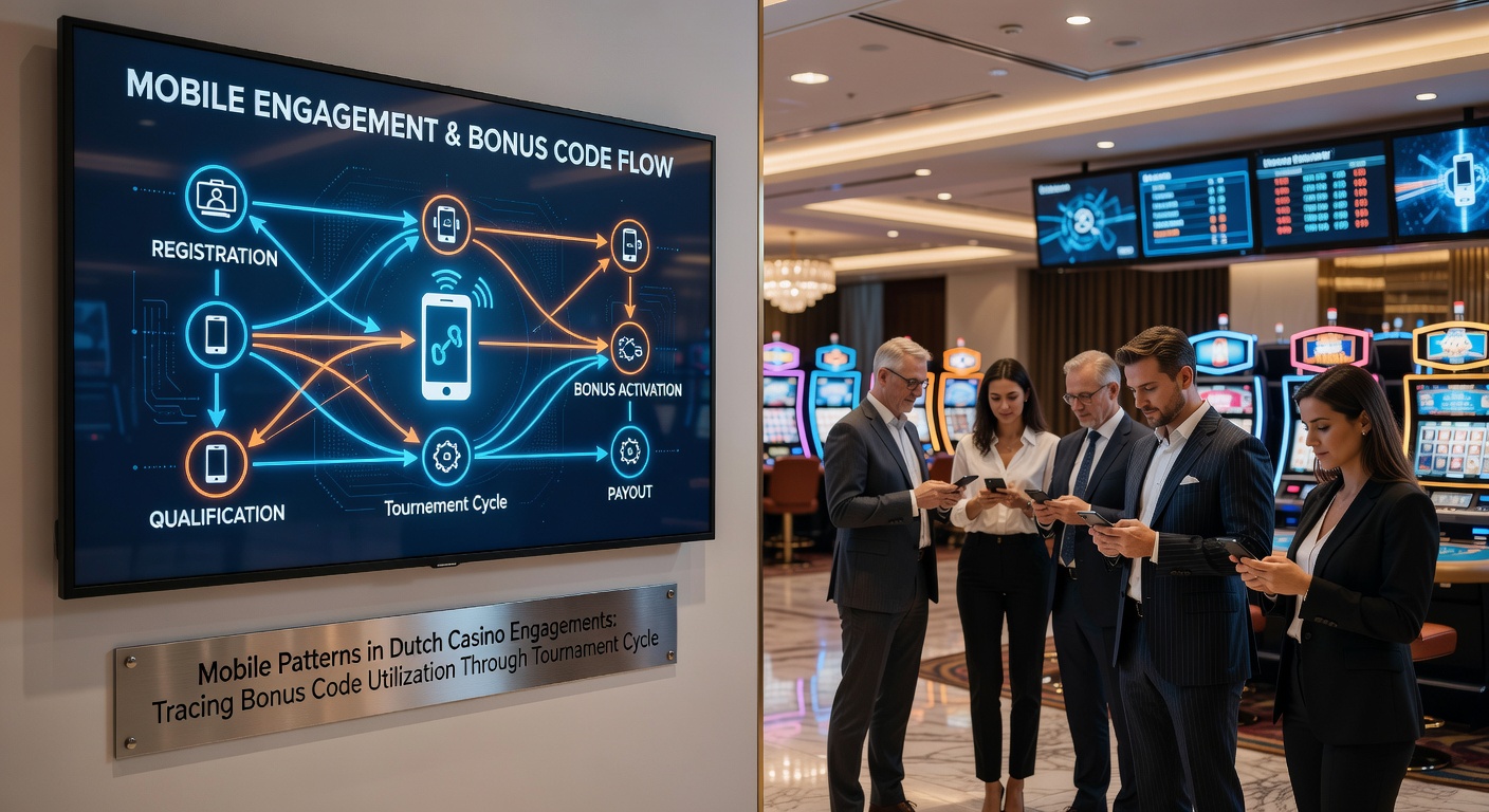 Grafiek van bonuscode trends en mobiele patronen in Nederlandse casino toernooien