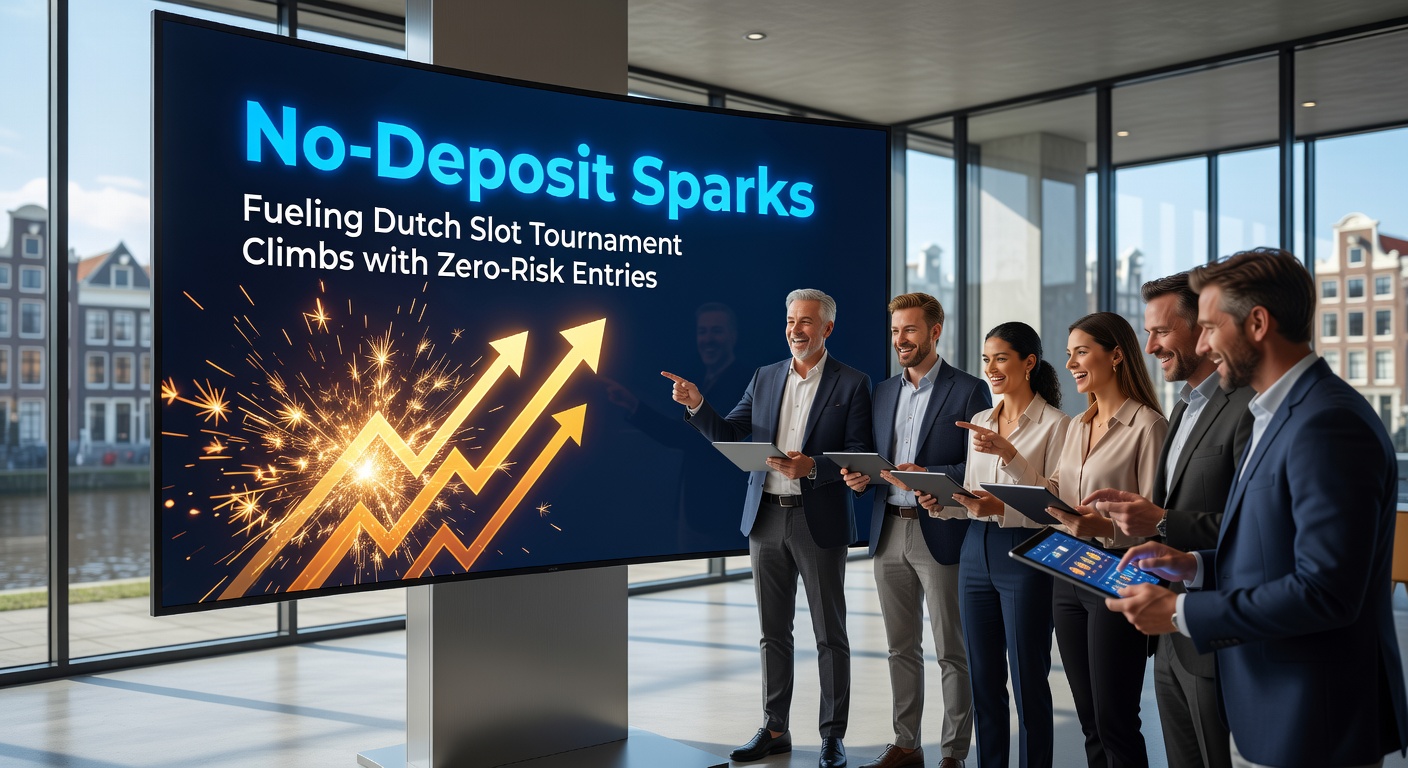 Grafiek van een slottoernooi leaderboard met no-deposit spelers die stijgen zonder risico